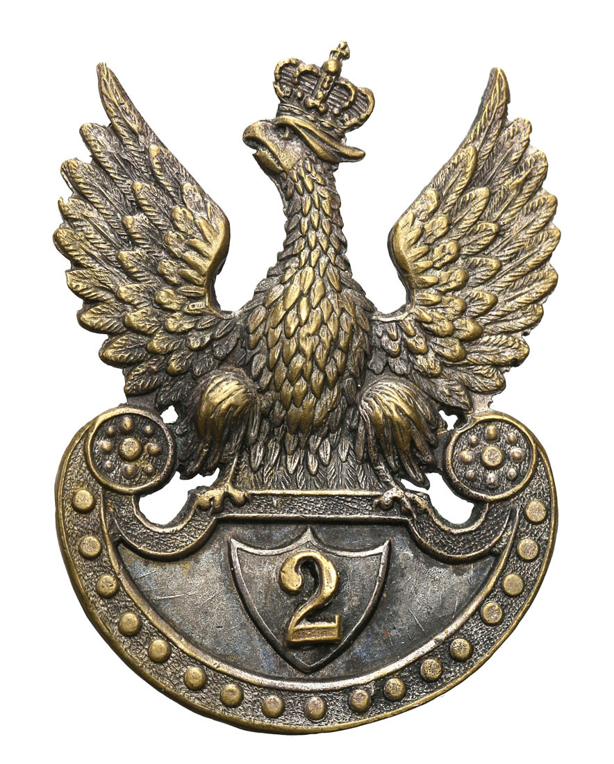 Orzeł Legionowy z cyfrą 2 produkcji firmy Grynszpan 1916, Warszawa